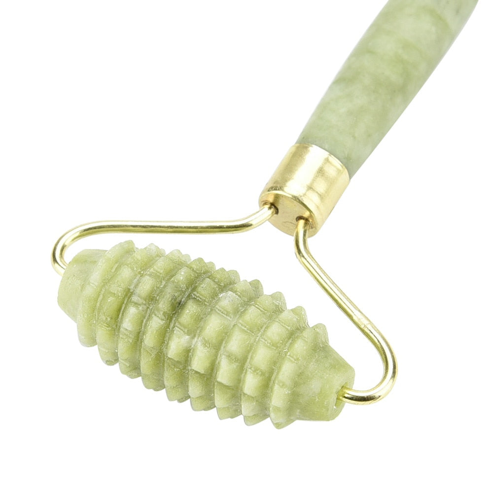 Natural Double head Facial Beauty Massage Tool Jade Roller Face Thin massager May14 HW